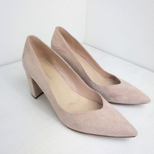 Marc Fisher | "Caitlin Pump" in Light Pink Suede, Size 8.5M